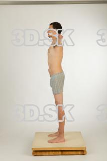 Whole body nude modeling t pose of Willard in underwear…